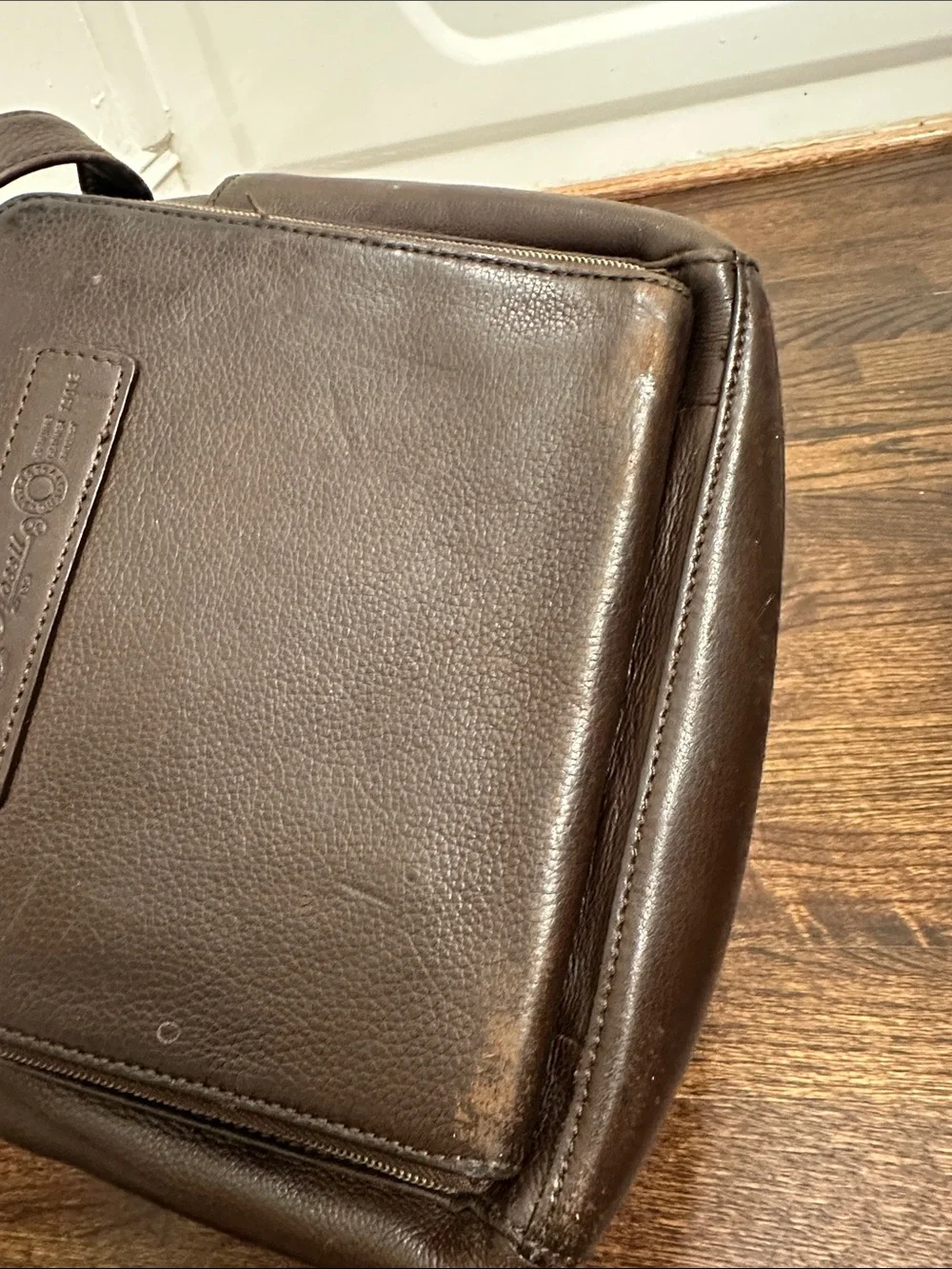 Fossil VTG Brown Leather Messenger Crossbody Bag Unique